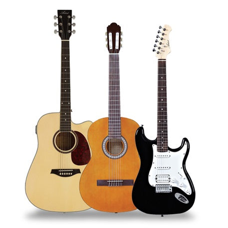 Acoustic & Electric Guitar stock image (Family Piano Shopify Collection)