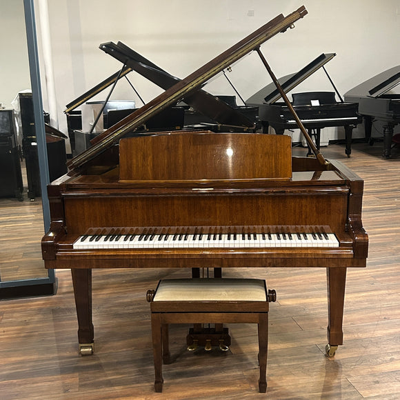 Weinbach 190 6'3 Polished Walnut Grand Piano c1992 #261454 w/ Dampp Chaser System for sale near Chicago, IL - Family Piano Co