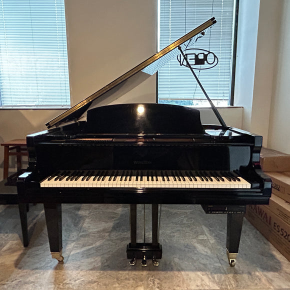 Wurlitzer C153 5'1 Polished Ebony Player Baby Grand Piano c2001 #60394 w/ PianoDisc PDS128 System for sale near Chicago, IL - Family Piano  Co