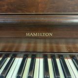 Baldwin Hamilton 45" Dark Satin Walnut Studio Piano c1956 #131141