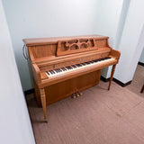 Wurlitzer 1740 1663046 42" Satin Oak Console Piano for sale in Waukegan, IL | Family Piano Co