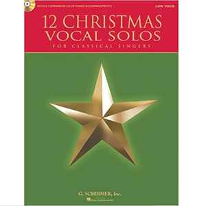 12 Christmas Vocal Solos For Classical Singers - Low Voice (w/ CD) for sale in Waukegan, IL - Family Piano Co