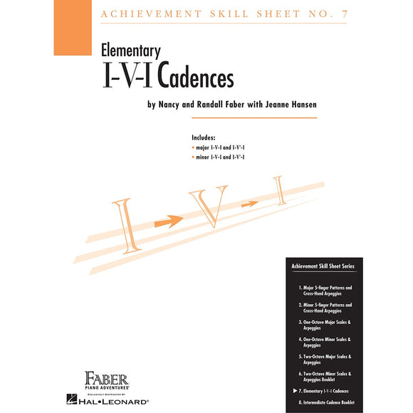 Achievement Skill Sheet No. 7: Elementary I-V-I Cadences - Family Piano Co