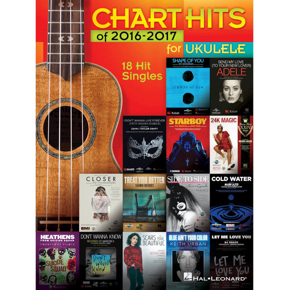 Chart Hits of 2016-2017 for Ukulele - 18 Hit Singles for sale in Waukegan, IL - Family Piano Co
