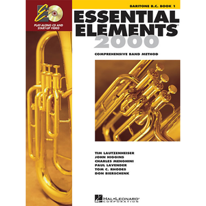 Essential Elements 2000: Comprehensive Band Method -  Baritone B.C. | Book 1 (w/ CD) for sale in Waukegan, IL - Family Piano Co