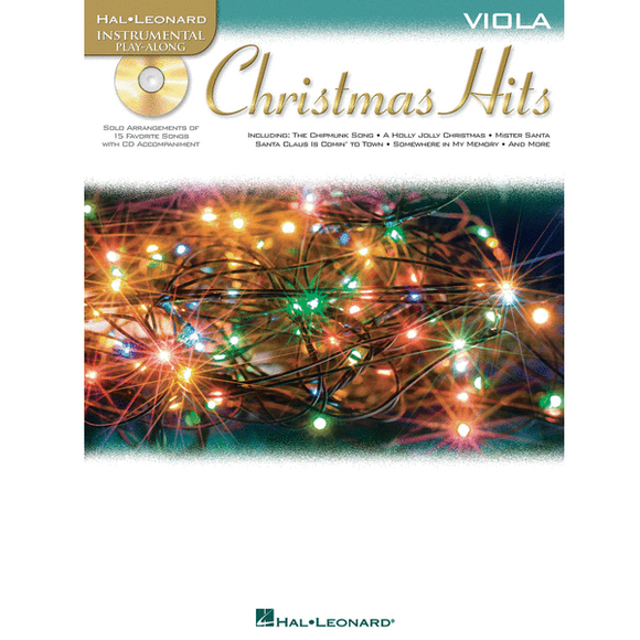 Christmas Hits: Solo Arrangements of 15 Favorite Songs - Viola (w/ CD) - Family Piano Co