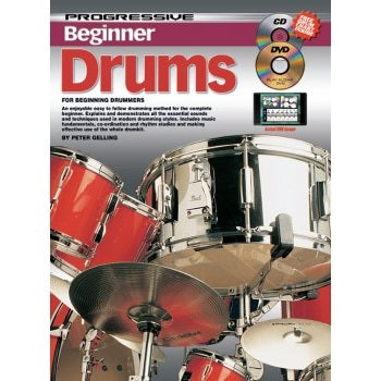 Progressive Beginner Drums for Beginning Drummers (w/ CD & DVD) for sale in Waukegan, IL - Family Piano Co