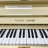 Young Chang U107 0126196 42" Polished Ivory Console Piano for sale in Waukegan, IL | Family Piano Co
